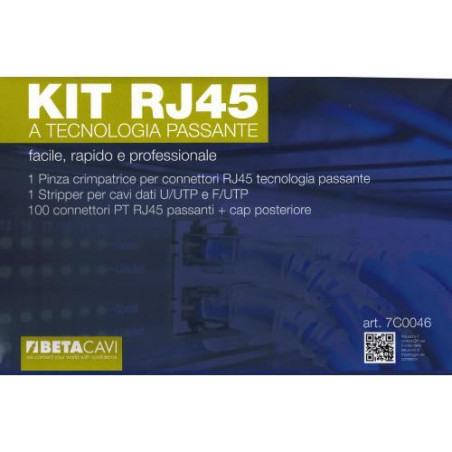 KIT câbles RJ45 Beta pour connecteurs à technologie pass-through