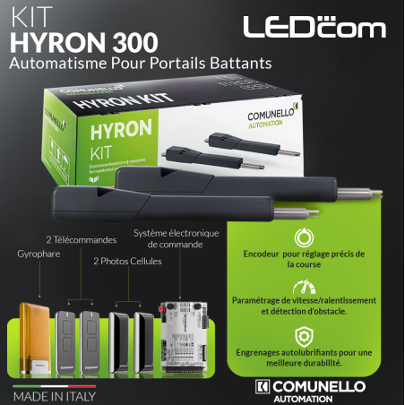 KIT Comunello Battant HYRON 300 230V E FE Course 400 mm,