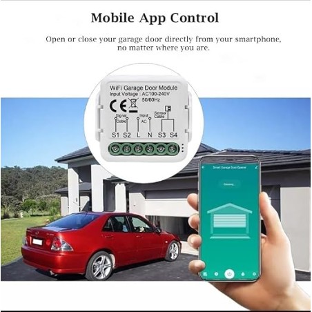Module WiFi de commande de portail | Contrôleur de porte Wi-Fi SmartLife ou application Tuya Smart