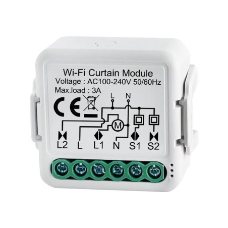 Module interrupteur Rideau WiFi et Bluetooth | Contrôle store/rideau/volet roulant motorisé via application Tuya Smart