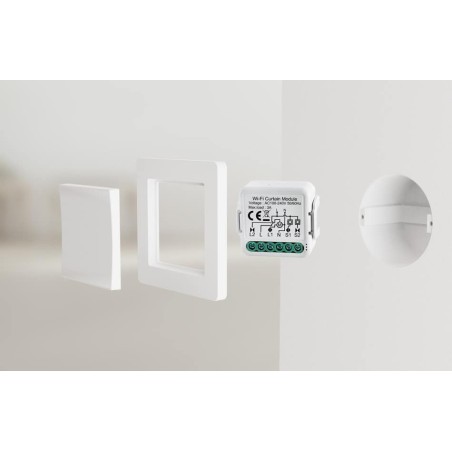 Module interrupteur Rideau WiFi et Bluetooth | Contrôle store/rideau/volet roulant motorisé via application Tuya Smart